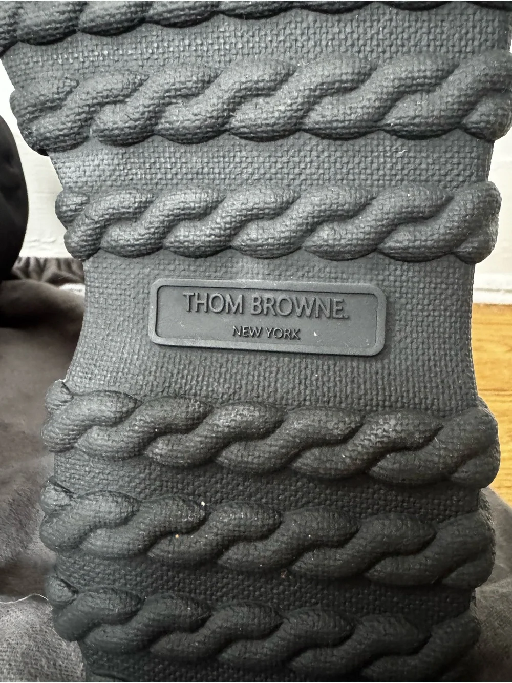 Thom Browne Black Men's Snow & Rain Lace-Up Boots